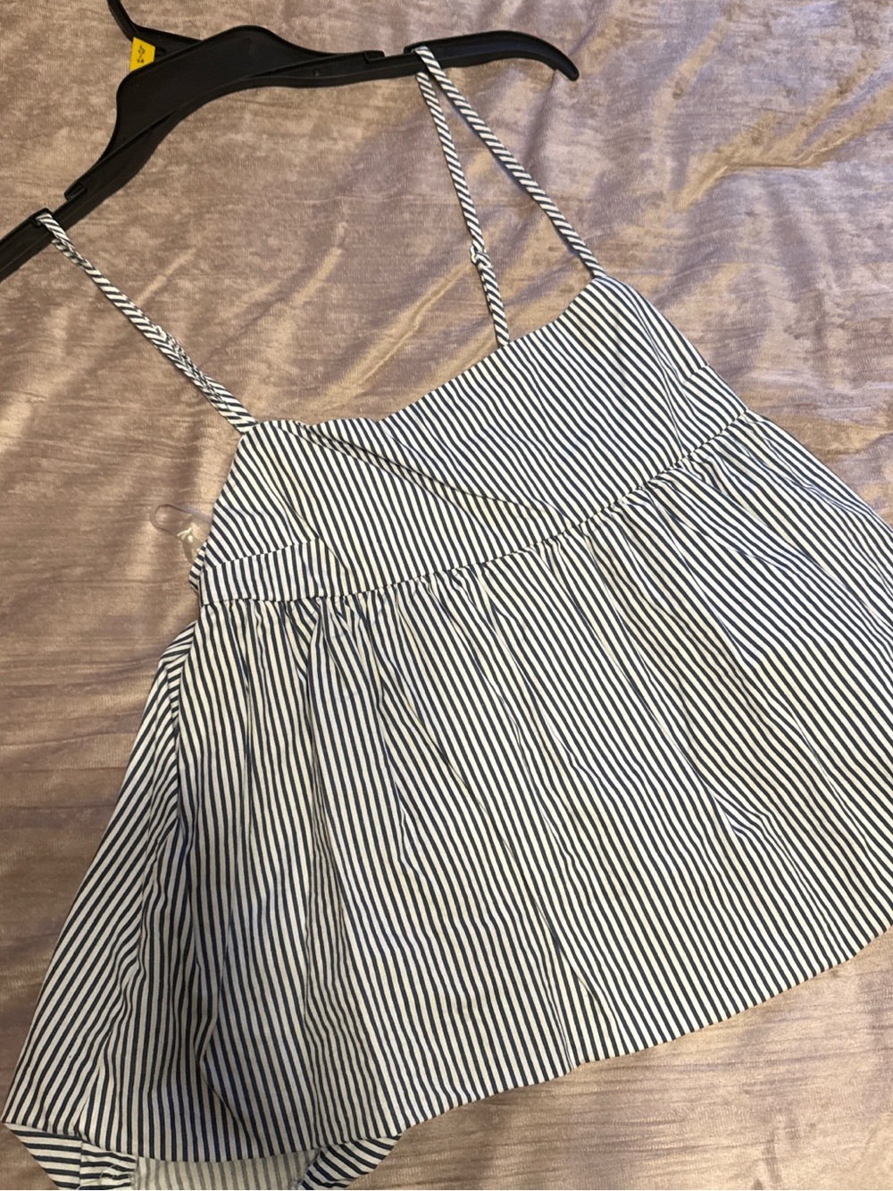Brandy Melville Blue and White Striped Spaghetti Strap Camisole